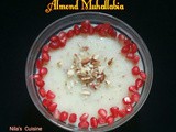 Muhallabia Dessert / Almond Cream Pudding / Almond Muhallabia / Middle Eastern Pudding