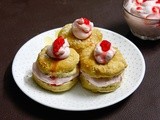 Vanilla Scones with Strawberry Cream Filling