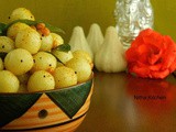 Ammini Kaara Kozhukattai | Seasoned Mini Rice Balls Recipe