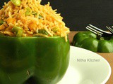 Capsicum Corn Rice | Easy and Quick Lunch Box Special Recipe