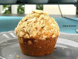 Eggless Banana Wheat Muffins