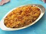 Roasted Baby Potato Biryani with Homemade Ground Paste