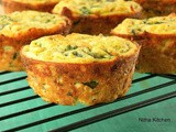Spinach and Vegetable Quiche in Muffin Pan | Savory Crustless Quiche