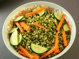 Sprouted Mung Bean Salad | Diet Friendly Raw Moong Beans Salad