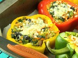 Stuffed Bell Pepper Veg Bowl | Healthy Capsicum Rice Bowl | One Pot Meal