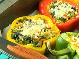 Stuffed Bell Pepper Veg Bowl | Healthy Capsicum Rice Bowl | One Pot Meal