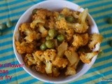 Cauliflower peas stir fry