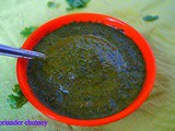 Coriander chutney/kothamalli chutney