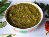 Curry leaves thogayal/karuveppilai thogayal