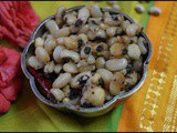 Karamani sweet sundal/cow gram sweet sundal/navarathri recipes