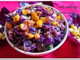 Red cabbage corn curry