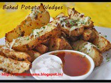 Australian Baked Potato Wedges w Sour Cream and Sweet Chili Sauce