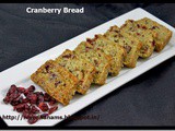 Eggless Cranberry Bread