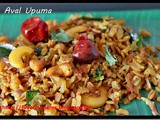 Kaikuththal Aval Upuma / Brown Aval Upuma / Unpolished Poha Upuma