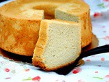 Japanese Peach Tea Chiffon Cake ~ 日式桃抹茶戚风蛋糕