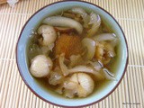 Sea coconut  with snow fungus sweet soup