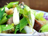 Stir-fry roast pork with leeks ~ 韭菜炒燒肉