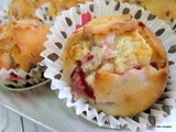 White chocolate strawberry muffin