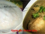Appam and Chicken curry