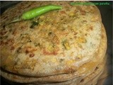 Sprouted Moong Gram Stuffed Paratha
