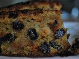 Moist Carrot-n-apple-raisin cake (butter-free)