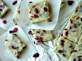 White Chocolate and Cranberry Fudge