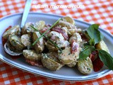 Catalaanse gegrilde paprika- en aardappelsalade