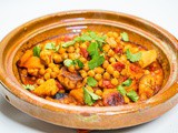 Tajine van kip en kikkererwten