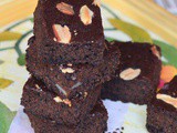 Eggless Whole Wheat Almond Brownie