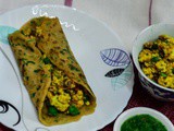 Eggless Whole Wheat Crepes/ Paneer Stuffed Eggless Crepes