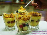 Fruit Custard With Cornflakes Crunch