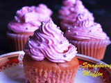 Fruity Muffins Using Frozen Strawberry /Eggless Strawberry Muffins