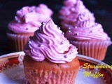 Fruity Muffins Using Frozen Strawberry /Eggless Strawberry Muffins