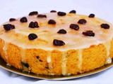 Soft & Moist Orange Cranberry Cake / Eggless Orange Cranberry Cake