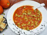 Tomato Spinach Macaroni Soup