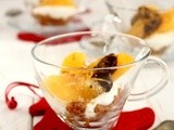 Verrine all’arancia e cioccolato con biscotti alla cannella caramellata