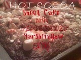 ~Hot Cocoa Sheet Cake..with Peppermint Marshmallow Swirl