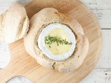 Baked camembert in bread