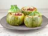 Beef stuffed zucchini