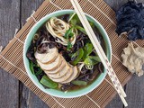 Black mushroom and chicken Ramen