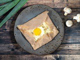 Breton galette with mushrooms and leeks - a delicious savory crepe