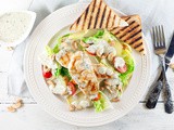 Chicken salad with pesto yogurt dressing