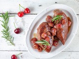 Chicken with cherry port sauce