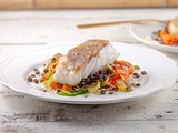 Cod with vegetable stir fry