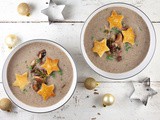 Creamy mushroom and truffle soup