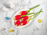 Deviled egg tulips – fun for Easter brunch