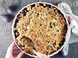 Fig and apple crumble