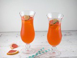 Grapefruit Aperol cocktail with lime