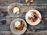 Honey roasted figs, vanilla ice cream and nuts