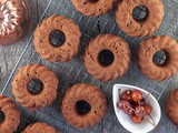 Mini chocolate and cherry bundt cakes